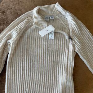 Armani Exchange Men's Sweater Made in Hong Kong (Color: Beige, Size: Medium)